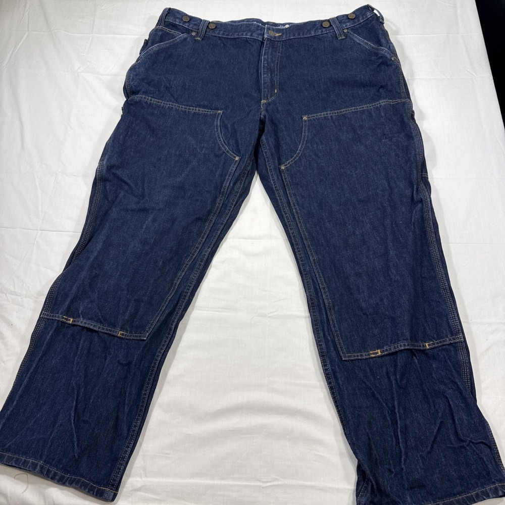 Carhartt Double Knee Rugged Flex Relaxed Fit Logger 103890-l10 Denim 42 x 30
